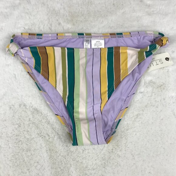 ANNE COLE Striped Bikini Bottom SMALL - Picture 4 of 8